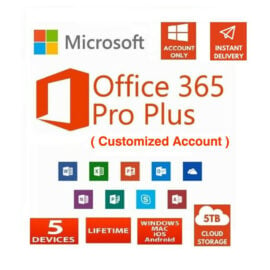 חבילת תוכנות אופיס Microsoft Office 365 ProPlus Professional Plus Global רישיון ל-5 מכשירים