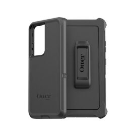 כיסוי OtterBox Defender שחור לגלקסי S21 Plus - מגן 3 שכבות החזק בעולם כולל מנשא חגורה