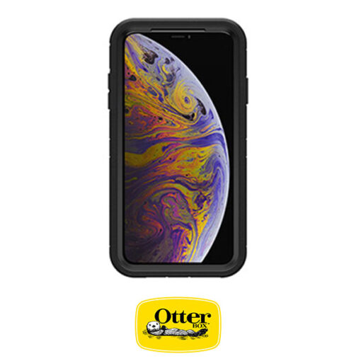 כיסוי OtterBox Defender שחור לאייפון XS - מגן 3 שכבות החזק בעולם כולל מנשא חגורה