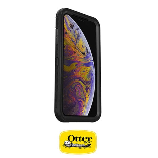 כיסוי OtterBox Defender שחור לאייפון XS - מגן 3 שכבות החזק בעולם כולל מנשא חגורה