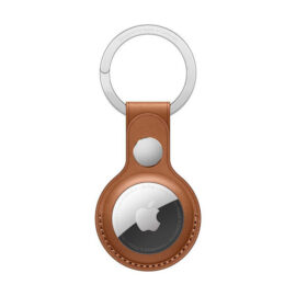 טבעת מפתח AirTag Leather Key Ring) AirTag) עשויה נירוסטה חזקה לחיבור חפצים ל-AirTag בקלות ואלגנטיות