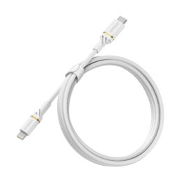 מטען קיר Otterbox Premium למכשירי אפל הספק טעינה 20W כולל כבל USB-C ל-Lightning צבע לבן