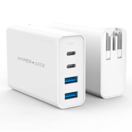 מטען קיר ומתאם HyperJuice GaN אוניברסלי הקטן בעולם מסוג USB-C 100W עם 4 יציאות