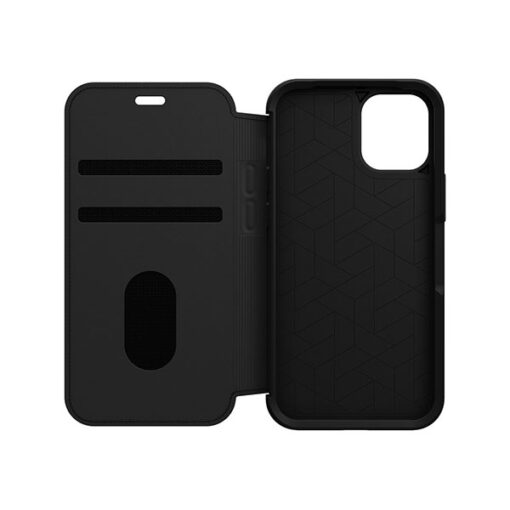 כיסוי ספר otterbox ל- iPhone 12 Mini דגם Strada צבע שחור